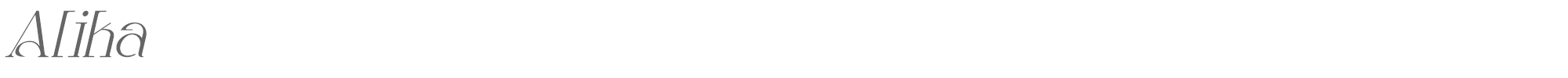 Sample characters Alika Font
